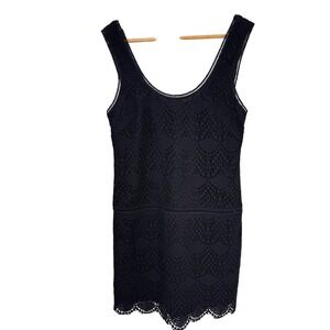 Juicy‎ Couture Crochet Cowgirl Dress Womens Size 2 Black Goth Witchy